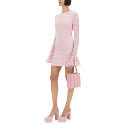 LACE DRESS WITH PUFF SLEEVES