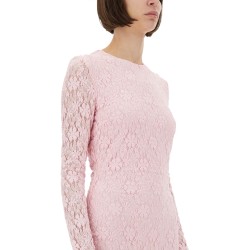LACE DRESS WITH PUFF SLEEVES