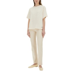 ASYMMETRIC T-SHIRT WITH MICRO LOGO