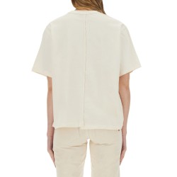 ASYMMETRIC T-SHIRT WITH MICRO LOGO
