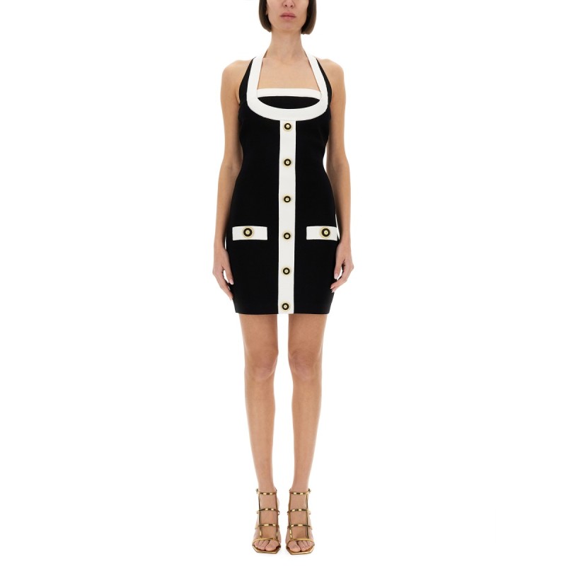 TWO-TONE DRESS WITH OPEN BACK
