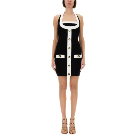 TWO-TONE DRESS WITH OPEN BACK