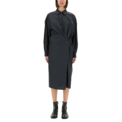 "STRAIGHT COLLAR TWISTED" DRESS