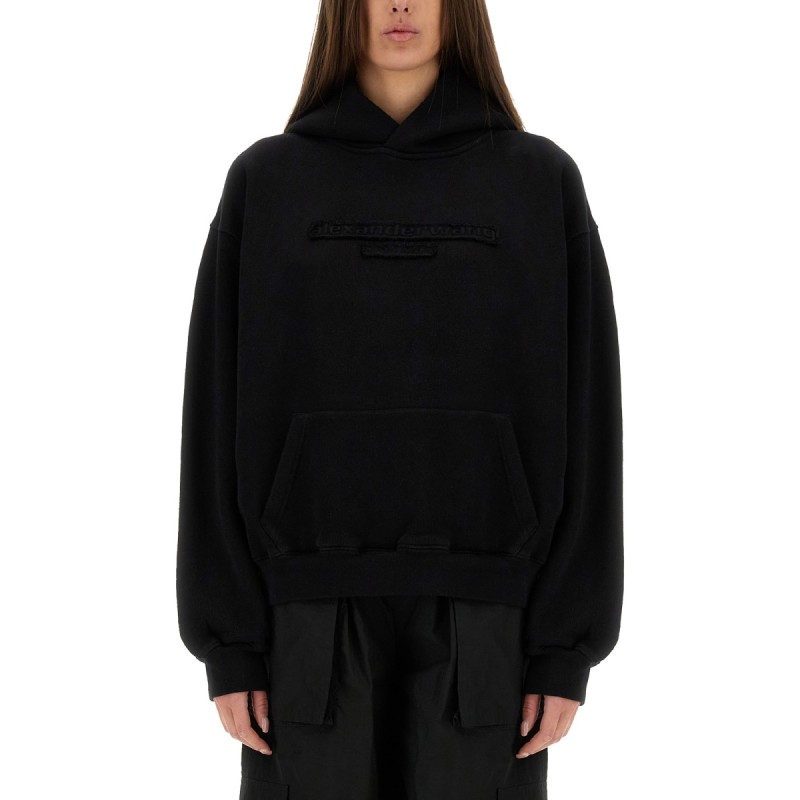 SWEATSHIRT WITH EMBOSSED LOGO