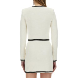 JACQUARD CARDIGAN WITH BOW