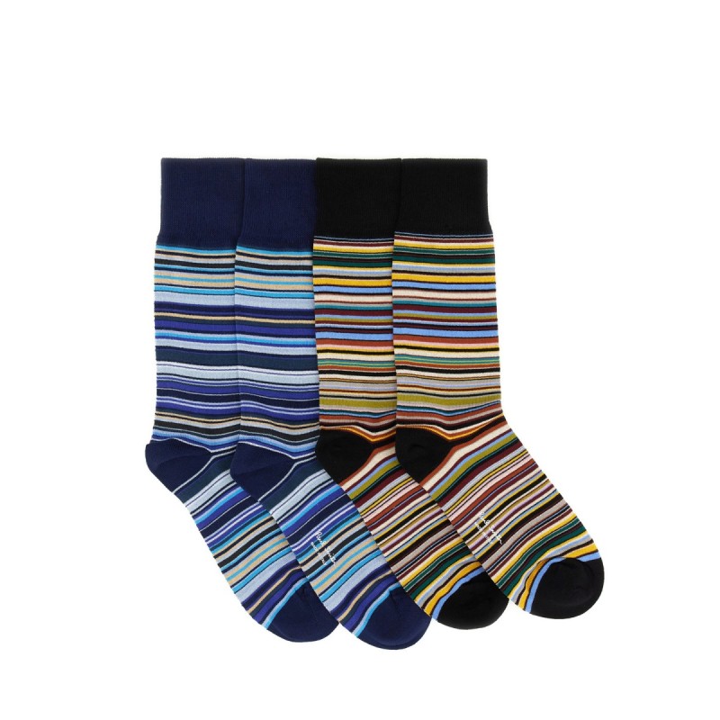 "SIGNATURE STRIPE" SOCKS SET OF 2 PAIRS
