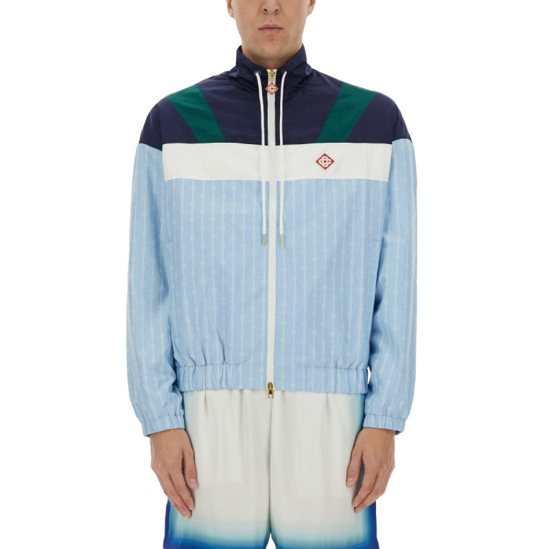"PINSTRIPE LAUREL" TRACK JACKET