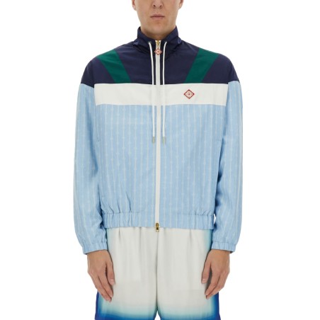 "PINSTRIPE LAUREL" TRACK JACKET