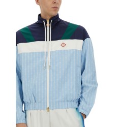 "PINSTRIPE LAUREL" TRACK JACKET