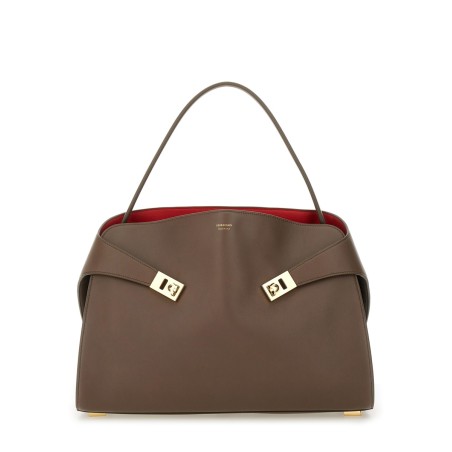 LEATHER "HUG" SHOULDER BAG