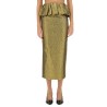 METALLIC JACQUARD MIDI SKIRT