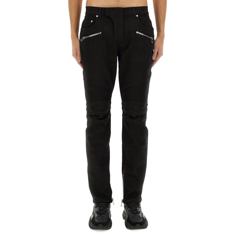 DENIM BIKER JEANS
