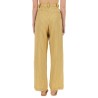 STRIPED SATIN TAILORED PANTS