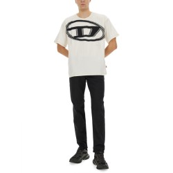 T-SHIRT WITH MAXI OVAL D