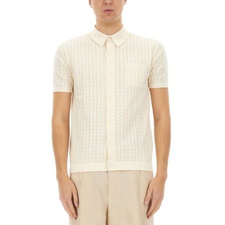PERFORATED COTTON KNIT SHIRT