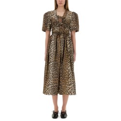 LEOPARD PRINT MIDI DRESS