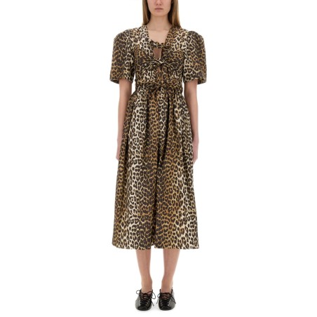 LEOPARD PRINT MIDI DRESS