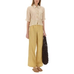 COTTON GAUZE SHIRT WITH APPLIQUÉS