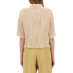 COTTON GAUZE SHIRT WITH APPLIQUÉS