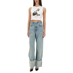 CROPPED TOP WITH PRINT