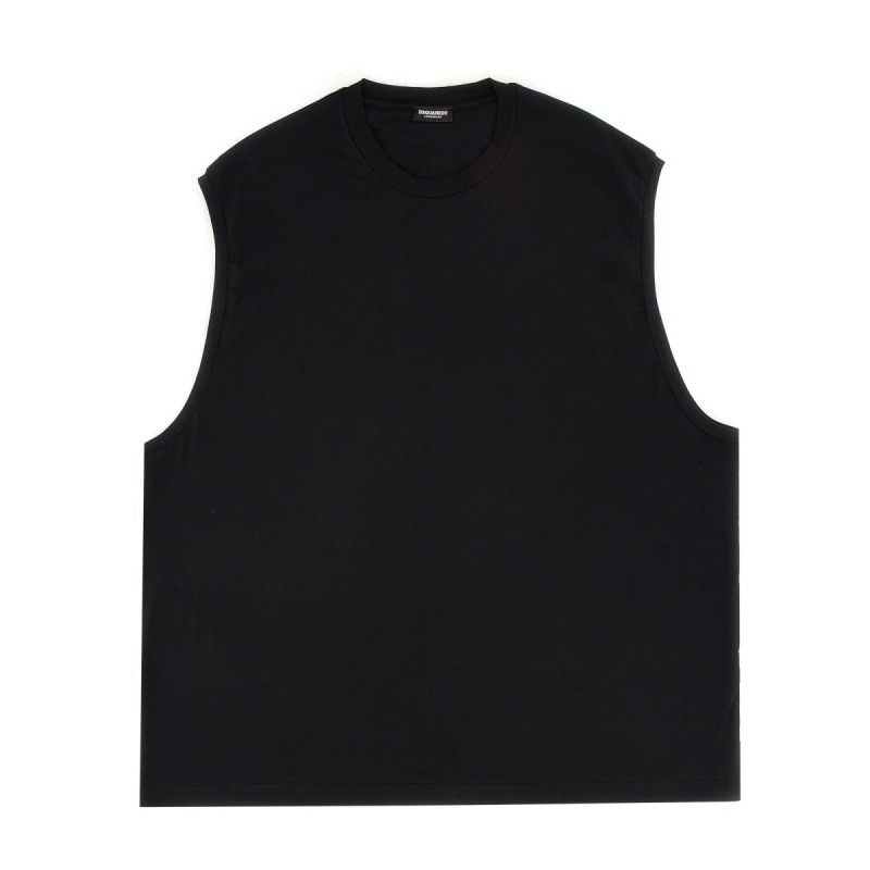 COTTON SLEEVELESS T-SHIRT