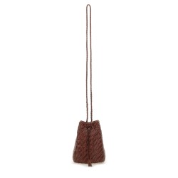 "POMPOM DOUBLE JUMP TAN" BAG