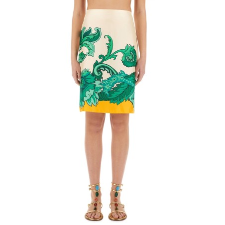 FLORAL PAISLEY PRINT SKIRT