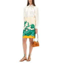 FLORAL PAISLEY PRINT SKIRT