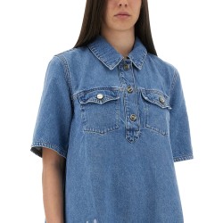 MINI DRESS WITH SANGALLO EMBROIDERY