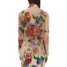 FLOWER PRINT CHIFFON SHIRT