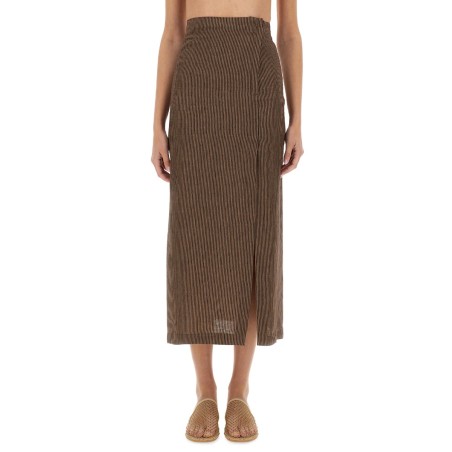 "MICRO STRIPE" LONGUETTE SKIRT