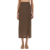 "MICRO STRIPE" LONGUETTE SKIRT