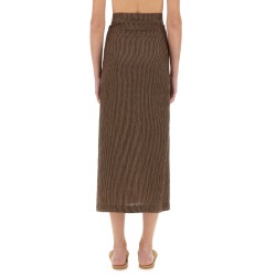 "MICRO STRIPE" LONGUETTE SKIRT