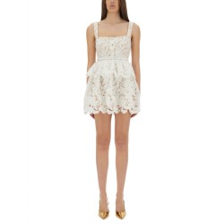 LACE RUFFLE MINI DRESS