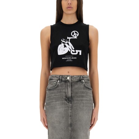 CROPPED TOP WITH PRINT