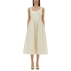 MIDI DRESS WITH FLORAL APPLIQUÉS