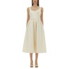 MIDI DRESS WITH FLORAL APPLIQUÉS