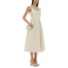 MIDI DRESS WITH FLORAL APPLIQUÉS