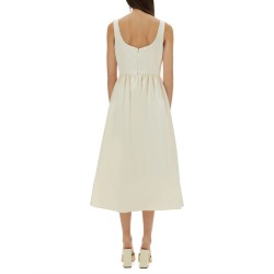 MIDI DRESS WITH FLORAL APPLIQUÉS