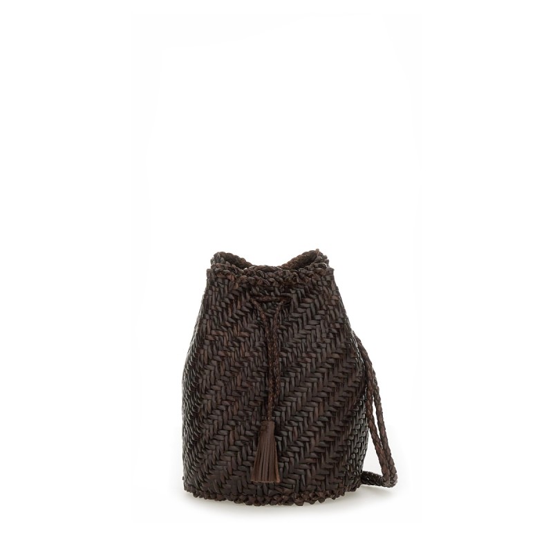 "POMPOM DOUBLE JUMP TAN" BAG