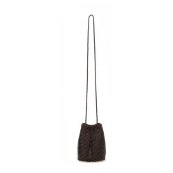 "POMPOM DOUBLE JUMP TAN" BAG