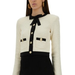 CARDIGAN WITH BOW AND SEQUINS