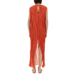 METALLIC GAUZE LONGUETTE DRESS
