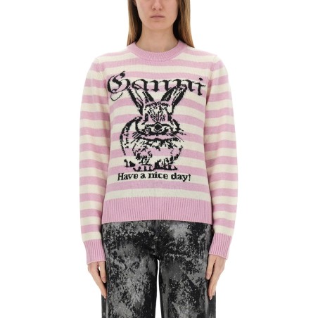 STRIPED "BUNNY" SWEATER