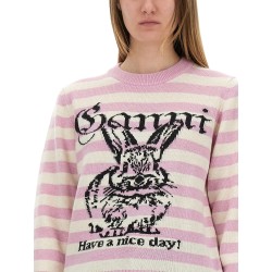 STRIPED "BUNNY" SWEATER