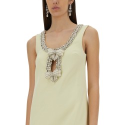 CREPE MINI DRESS WITH BOWS