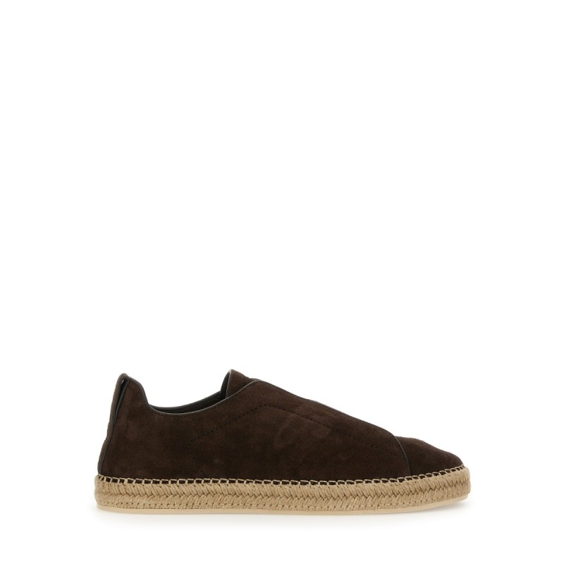 LEATHER ESPADRILLE