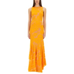 DÉVORÉ STRETCH JERSEY DRESS WITH CUT-OUT