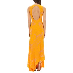 DÉVORÉ STRETCH JERSEY DRESS WITH CUT-OUT