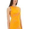 DÉVORÉ STRETCH JERSEY DRESS WITH CUT-OUT